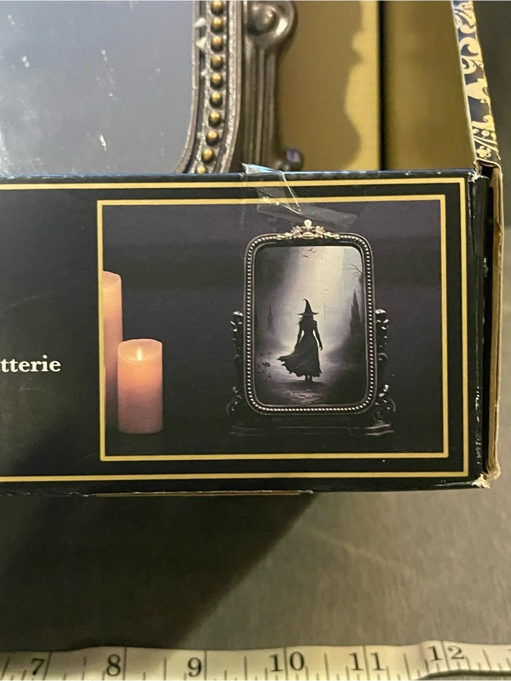 NTW Christian Siriano LED Lighted Halloween Mirror with Witch Silhouette